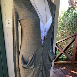 Daily look brand knit maxi cardigan